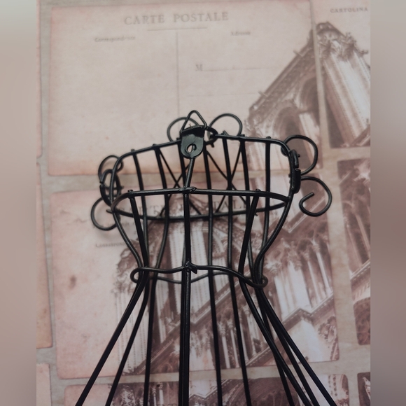 RARE Vintage 90s Fashion Dress Black Metal Hook Hanger Wall Decor Art - Picture 4 of 11